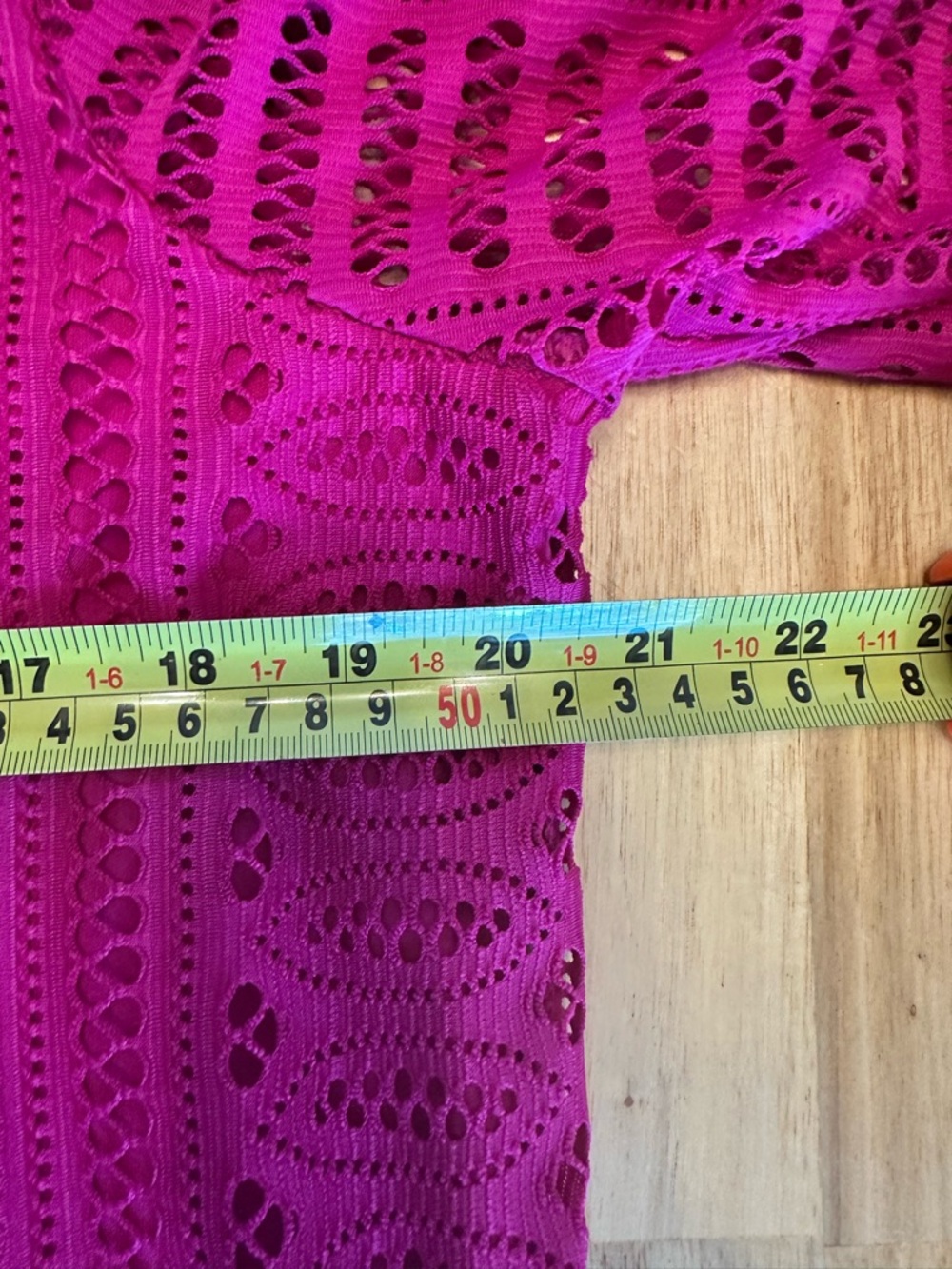 NWOT Dana Buchman Magenta Pink Crochet Lace Top Women's XL Boho Feminine - Picture 9 of 14